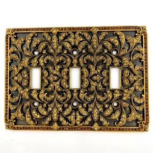 Edgar Berebi Swarovski Limited Edition 8000 Triple Toggle Switch Plate Cover